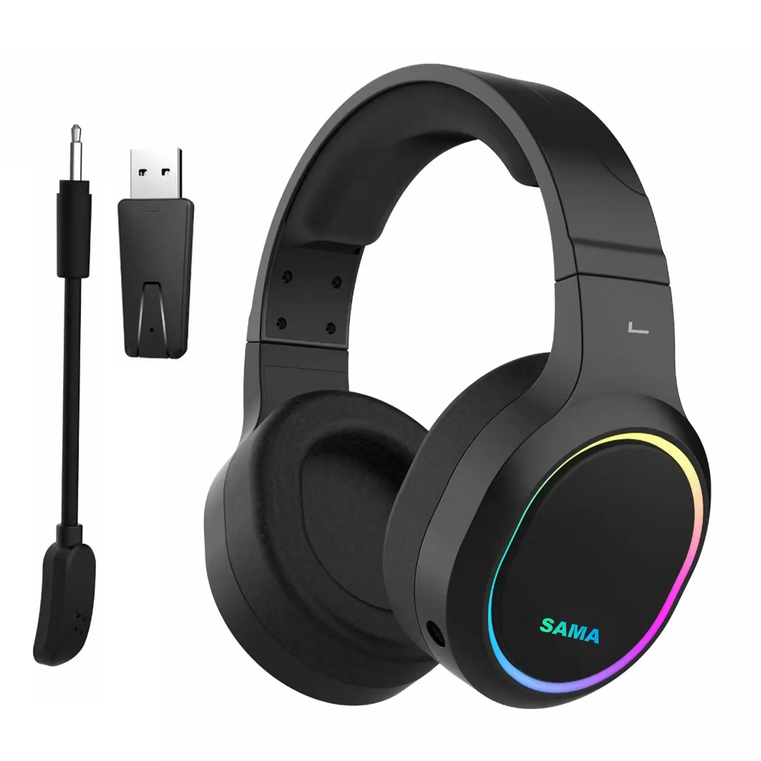 SAMA dengan OEM Headphone Over-Ear Nirkabel Headphone Inalambricos Ps4 Ps5 X-box Satu Headset Gaming Nirkabel dengan Mikrofon