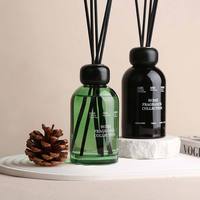 Diffuseur de parfum Witoyou grand format 250 ml, luxe vert et noir, avec bâtonnets et couvercle en bois pour la décoration intérieure