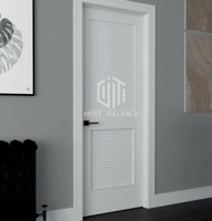 Porte composite en plastique bois d'hôtel commercial du Moyen-Orient Porte WPC ignifuge laminée en PVC pour les entreprises et les résidences