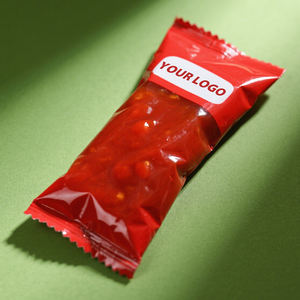 تصميم جديد مطبوع حسب الطلب حاجزًا عاليًا بثلاثة جوانب محكم الغلق عبوة بلاستيكية مايلر من أجل الكاتشب - Product Image 5