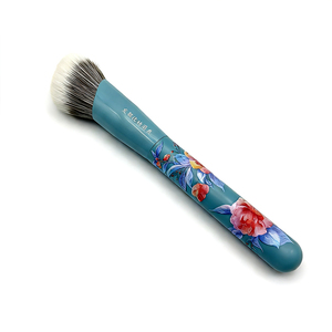 <span class=keywords><strong>Brocha</strong></span> de Maquillaje Vegana, Libre de Crueldad Animal, con Pelo Sintético Suave y Denso, Mango de Madera, Diseño Angular, Logotipo Personalizado, para Uso Diario, para Base y <span class=keywords><strong>Colorete</strong></span> - Product Image 5