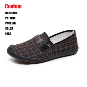 Zapatillas de Plataforma Casuales de Verano para Mujer, Estilo Étnico, Parte Superior de Lona Transpirable, Algodón, Sin Cordones, Suela Suave, para Caminar a Diario - Product Image 1