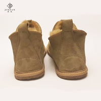 Bottes en daim pour le soin des pieds, en véritable peau de mouton, fourrure véritable, semelle fine, chaudes, légères, souples, respirantes, écologiques, à enfiler, pour le printemps