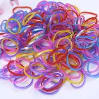 Vente en gros de bandeaux pour cheveux DIY pour bébé, 4000 pièces/sac, élastiques en caoutchouc transparents, colorés, en TPU, pour filles, enfants, accessoires cadeaux