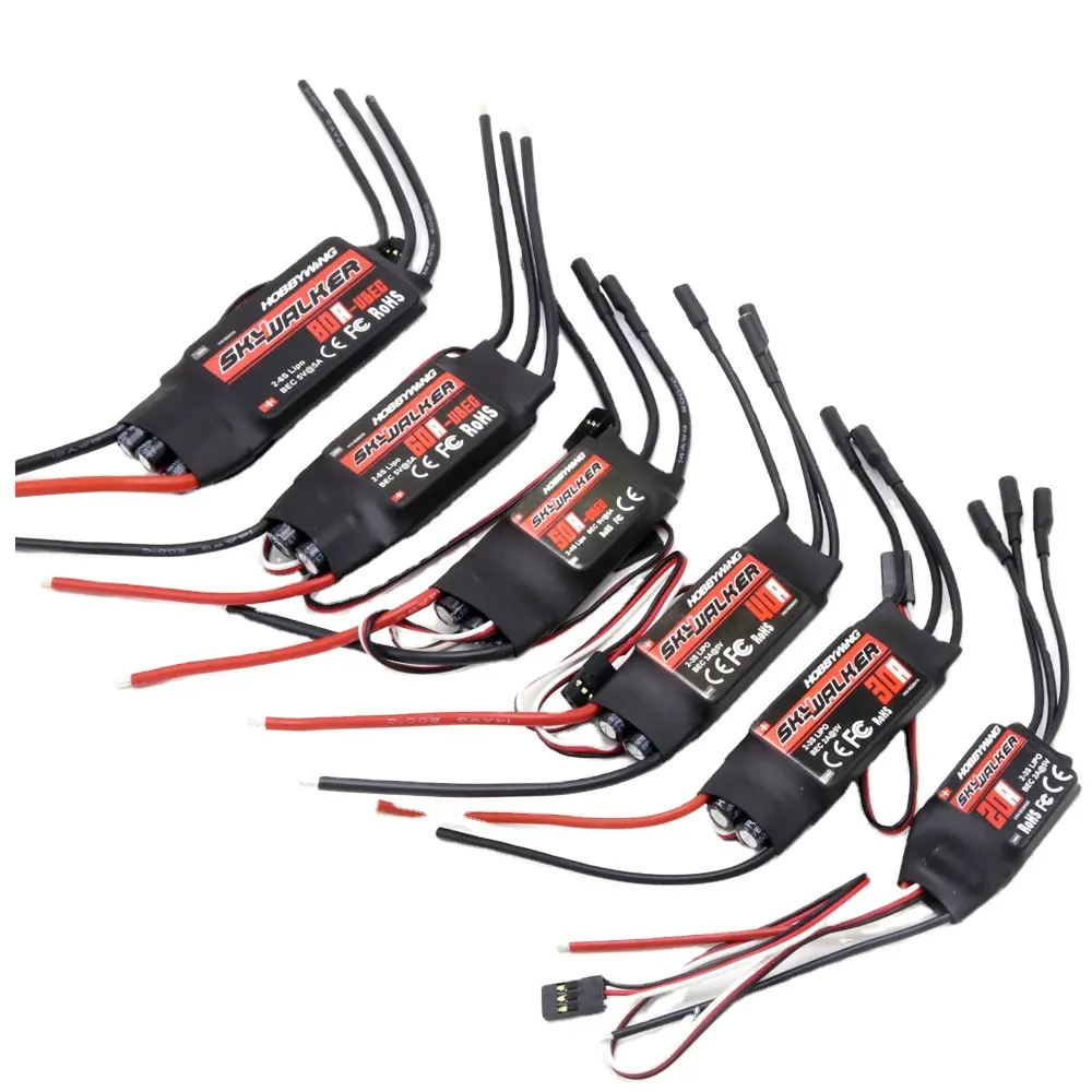 Hobbywing Skywalker 40A 50A 60A 80A 15A 20A 30A ESC Speed Controller With UBEC For RC Airplanes Helicopter