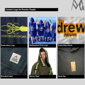 Serviette à capuche en coton pour adulte avec poche zippée pour le <span class=keywords><strong>surf</strong></span> et la plage - Product Image 5