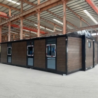 Conteneur mobile préfabriqué de 40 pieds, 20 pieds, 30 pieds, stabilisé, extensible, avec cuisine intégrée, pour habitation et expédition, maison portable