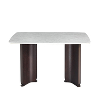 Table à manger en marbre moderne de luxe, de haute qualité, solide et durable, pour appartement et hôtel