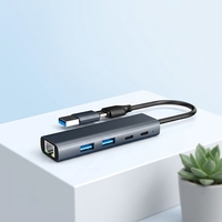 Base de Conexión USB 3.0 Directa de Fábrica, Hubs USB de Alta Velocidad con Tasas de Transferencia de hasta 5Gbps, USB-A, USB-C, RJ45, Internet 1000M