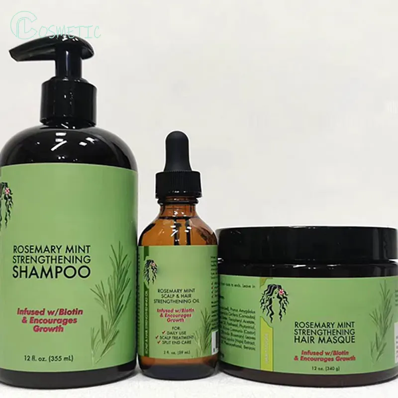 Miel Haarserum für schnelles Wachstum Rosemary Mint starker Shampoo 355 ml natürliches organisches Haar fördert die Durchblutung