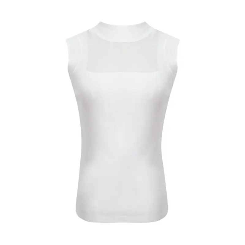 Sexy leicht transparente eng anliegende Brustgurt Frauen T-Shirt ärmellose Eisse ide Hersteller