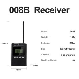 ระบบอินเตอร์คอมไร้สายสองทาง Yingmi 008B ความถี่ VHF/UHF ระยะ 200 เมตร ได้รับการรับรองมาตรฐาน CE สำหรับการฝึกสอนขี่ม้า - Product Image 4