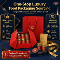 WELCOTECH Coffret Cadeau Alimentaire de Luxe Pliable à Double Porte Magnétique Rigide pour Nid d'Oiseau, Bois de Cerf, Ginseng, Logo Personnalisé