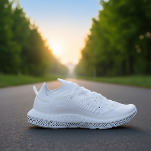 Chaussures de course pour hommes 4D Fusio, empeigne en mesh blanc, semelle extérieure en caoutchouc, semelle intermédiaire en TPU, vêtements de sport d'été GZ7885 - Product Image 3