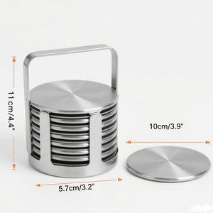 Posavasos de metal de acero inoxidable personalizado de fábrica OEM con logotipo para herramientas de barra de características de camping - Product Image 3