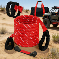Cordon de remorquage élastique tout-terrain, sangle cinétique de récupération robuste en nylon, câble de remorquage tout-terrain pour le sauvetage d'urgence des véhicules