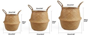 Satılık Ekmek Kutusu Jüt Duvar Saklama Sepetleri Kiler Yiyecek Rattan Üreticileri Çin İstiflenebilir Boş Sepet Noel Hediyesi - Product Image 2