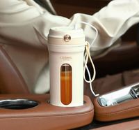 Licuadora Portátil USB Inalámbrica para Café, Mini Licuadora Digital con Sensor de Voz, Operable con una Mano, Gran Capacidad