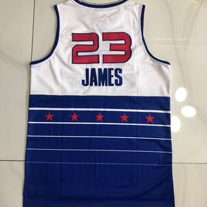 कस्टम लोगो पूर्ण सिलाई बास्केटबॉल जर्सी | wade #3, रैप्टर कार, टीम यूएसए ड्रीम टीम रेट्रो वर्दी - Product Image 2