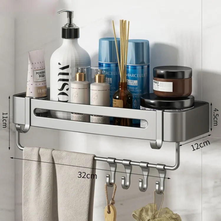 Salottino bagno cucina angolo doccia in metallo mensola portaoggetti multistrato per bagno