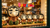 Boneka Karakter Kartun Plushie Lembut Isi Dakron untuk Hadiah Promosi Boneka Plushie Custom