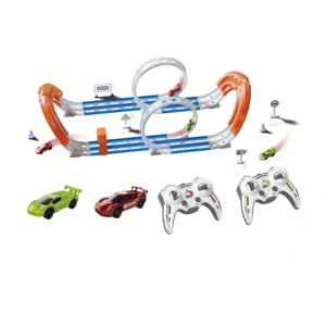 DIY 2-Channel <b>RC</b> Car Track Set 1:64 USB Cable Obstacle Avoidance Flexible Assembly Indoor-Outdoor Racing for kids - Product Image 1