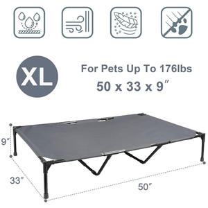 Lit pour chien rectangulaire <span class=keywords><strong>en</strong></span> acier inoxydable transfrontalier, grand lit surélevé pour animaux de compagnie <span class=keywords><strong>en</strong></span> plein air, résistant à l'humidité, respirant, quatre saisons - Product Image 4