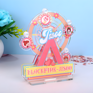 Venta al por mayor de alta calidad de acrílico Standee personalizado Kawaii plástico Stand figura animación noria rotación divertida figura - Product Image 2