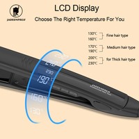 Lisseur de cheveux professionnel en céramique avec écran LCD, fer à lisser pour salon et usage domestique, outil de beauté pour hôtels, option de logo personnalisé