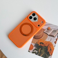 Casing Ponsel Layar Besar dengan Dudukan Magnetik Berputar untuk iPhone 17ProMax 16 15 14 Ramah Kulit 13 12 Desain Dua Warna