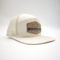 Casquette Trucker 7 Panneaux Personnalisée Style Rétro Vintage Haute Qualité 168 avec Broderie Main Léopard Argyle Fruit Oxford