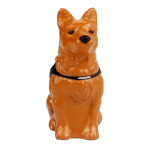 Figura Decorativa de Perro Policía Sentado, de Plástico Suave, para Mascotas - Product Image 1
