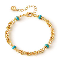 Nouvelle collection de bracelets élégants en pierres naturelles et perles, faits à la main, avec chaîne épaisse, pour femmes, bijoux pour les vacances d'été