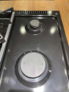 غطاء زجاجي قابل للطي من الفولاذ المقاوم للصدأ 23 بوصة قائم بذاته في شمال الولايات المتحدة ، فرن حراري 3 شعلة ، فرن مدى RV LPG - Product Image 5