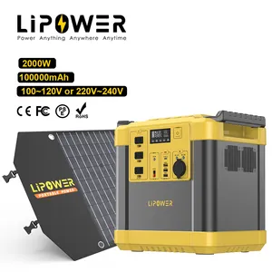 Lipower lithium Ion battery solar energy storage system 2000w power station generate portable