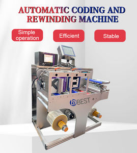 小型ビジネスラベル & ステッカー印刷機バッチコードインクジェットプリンター日付コードマシンがリワインダーにインストール - Product Image 6