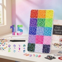 CY Vente en gros 24000 pièces Kit de strass en résine, Pierres plates multicolores AB en 24 compartiments pour Nail Art et loisirs créatifs
