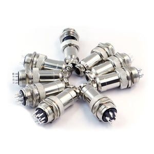 オス メス GX12-2P GX12-3P GX12-4P GX12-5P GX12-6P GX12-7P M12-2 M12-3 M12-4 M12-5 M12-6 M12-7 4ピン GX12 金属製電源コネクタ - Product Image 1