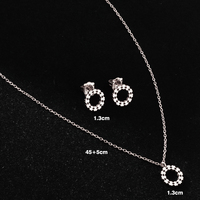 Conjunto de Joyería de Acero Inoxidable con Diseño de Oso Teddy, Collar y Aretes para Mujer, Joyería Sencilla, Regalo, Éxito de Ventas en Europa