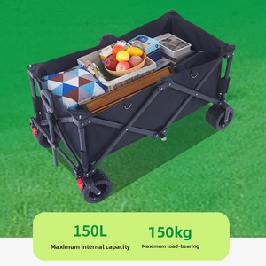 Carrito de camping plegable para exteriores con tablero de mesa grande ajustable, tela engrosada y tipo de montaje para puestos. Venta al por mayor. - Product Image 4