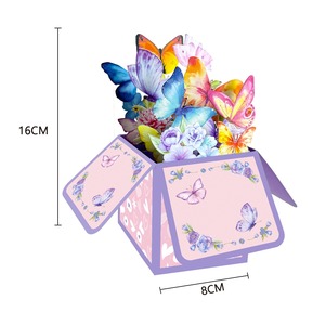 Funny Happy Birthday 3D <strong>Pop</strong>-up <strong>Card</strong> Sweet 3D <strong>Box</strong> with Envelopes Offset Printing Paper Hot Stamping Surface Finish - Product Image 6
