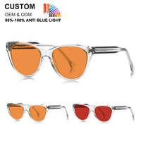 Lunettes à monture ronde TR90, lot de 3, verres rouges, verres oranges, verres jaunes, ensemble d'aide au sommeil biohacking circadien