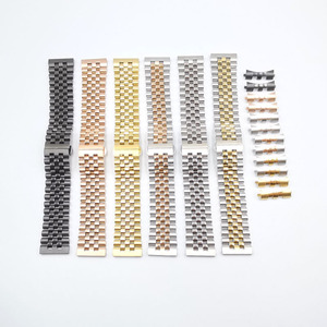 <span class=keywords><strong>Bracelet</strong></span> de <span class=keywords><strong>montre</strong></span> en acier inoxydable avec logo personnalisé 20mm <span class=keywords><strong>22mm</strong></span>, fermoir papillon, accessoires solides, <span class=keywords><strong>bracelet</strong></span> en métal - Product Image 5