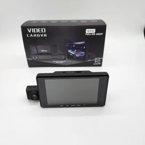 Caméra de tableau de bord à 3 objectifs 4 pouces 3 canaux 3 caméras Voiture Dvr Avant Intérieur Arrière Full HD 1080p Vidéo Voiture Boîte Noire Caméra de vision nocturne - Product Image 2