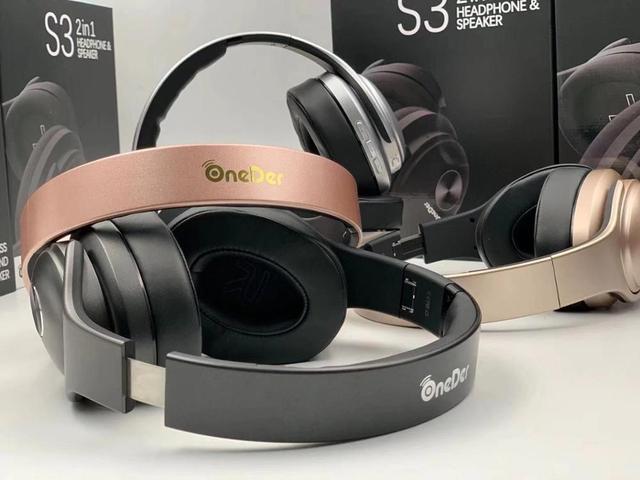 OneDer S3 Turn Over to Speaker V5.0+EDR Wireless Earphone Speaker 2 in 1 in Stock Bluetooth Earphone Over Ear Headphone