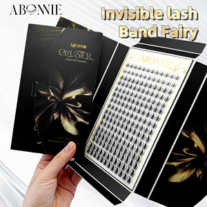 Faux cils Abonnie style manga, 192 pièces, bande transparente, kit d'extension DIY - Product Image 4