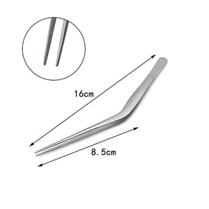 Pinzas Médicas de Acero Inoxidable Shunxingfa de 16 cm Curvadas para la Eliminación de Cerumen y Mucosidad Nasal - Product Image 1