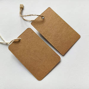 Dp5 cao cấp sinh thái bông giấy kraft hangtags tùy chỉnh lá-đóng dấu Swing thẻ cho trẻ em may mặc cho mũ và túi xách - Product Image 6