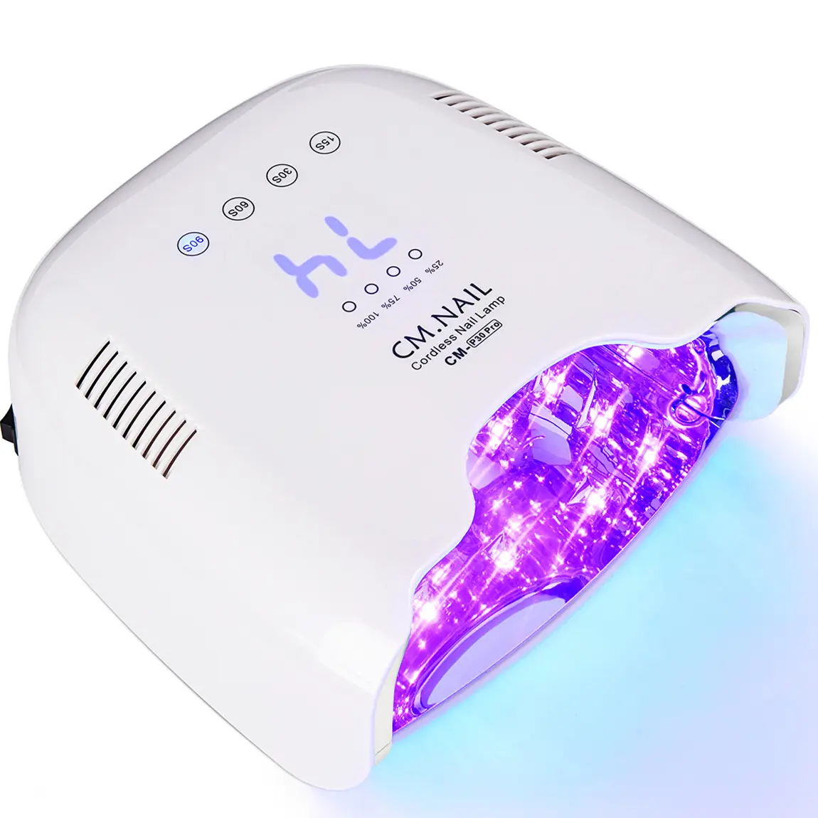 2023 nouveautés sans fil Gel UV Led lampe à ongles 80W forme de coeur Rechargeable sèche-ongles avec 4 réglages de minuterie avec blanc