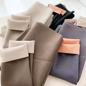 Vente en gros de tissu <span class=keywords><strong>polaire</strong></span> en nylon élasthanne à haute élasticité leggings de yoga confortables tissu extensible épais - Product Image 6